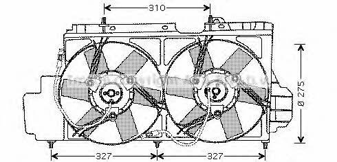 AVA CN7520 Hub, engine cooling fan wheel CN7520: Buy near me in Poland at 2407.PL - Good price!