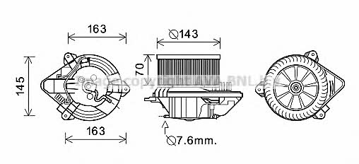 AVA CN8510 Cabin ventilation engine CN8510: Buy near me at 2407.PL in Poland at an Affordable price!