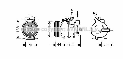 AVA MSK571 Компрессор кондиционера MSK571: Отличная цена - Купить в Польше на 2407.PL!