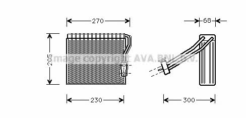 AVA MSV051 Air conditioner evaporator MSV051: Buy near me in Poland at 2407.PL - Good price!