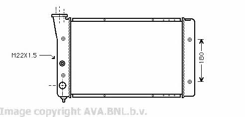 AVA VW2123 Radiator, engine cooling VW2123: Buy near me in Poland at 2407.PL - Good price!