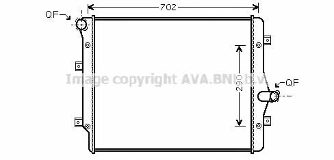 AVA VW2208 Радіатор охолодження двигуна VW2208: Приваблива ціна - Купити у Польщі на 2407.PL!