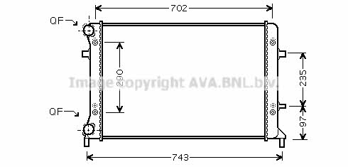 AVA VW2228 Radiator, engine cooling VW2228: Buy near me in Poland at 2407.PL - Good price!