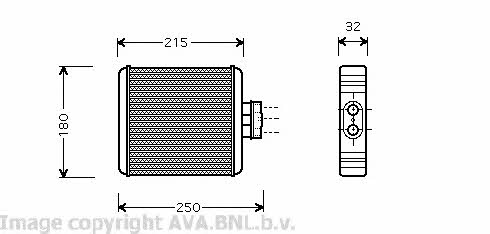 AVA VW6196 Heat exchanger, interior heating VW6196: Buy near me in Poland at 2407.PL - Good price!