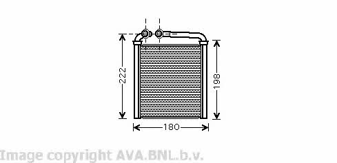 AVA VW6256 Heat exchanger, interior heating VW6256: Buy near me in Poland at 2407.PL - Good price!