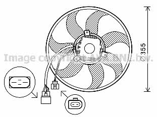 AVA VW7534 Вентилятор радіатора охолодження VW7534: Приваблива ціна - Купити у Польщі на 2407.PL!