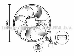 AVA VW7537 Hub, engine cooling fan wheel VW7537: Buy near me in Poland at 2407.PL - Good price!