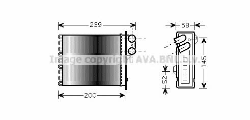 AVA RT6398 Heat exchanger, interior heating RT6398: Buy near me in Poland at 2407.PL - Good price!