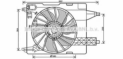 AVA RT7539 Hub, engine cooling fan wheel RT7539: Buy near me in Poland at 2407.PL - Good price!