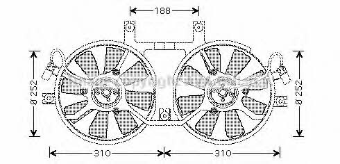 AVA MT7519 Hub, engine cooling fan wheel MT7519: Buy near me in Poland at 2407.PL - Good price!