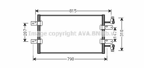 AVA RTA5451 Радіатор кондиціонера (Конденсатор) RTA5451: Приваблива ціна - Купити у Польщі на 2407.PL!