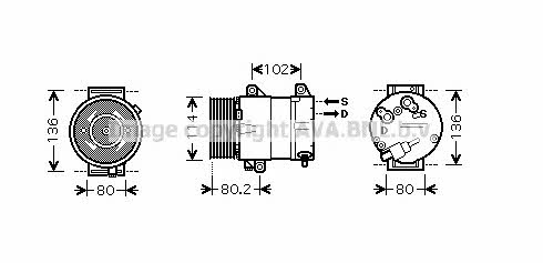 AVA RTK381 Компрессор кондиционера RTK381: Отличная цена - Купить в Польше на 2407.PL!