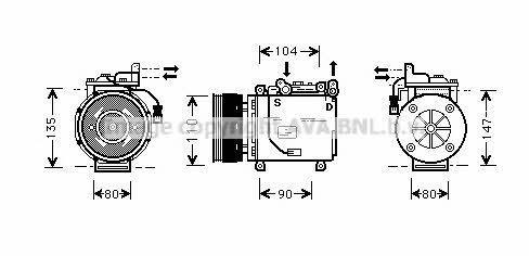 AVA MTK038 Compressor, air conditioning MTK038: Buy near me in Poland at 2407.PL - Good price!