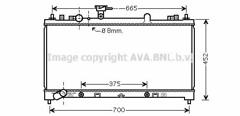 AVA MZ2220 Radiator, engine cooling MZ2220: Buy near me in Poland at 2407.PL - Good price!