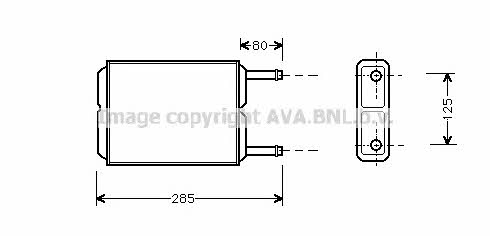 AVA MZ6123 Heat exchanger, interior heating MZ6123: Buy near me in Poland at 2407.PL - Good price!