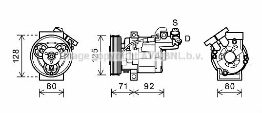 AVA RTK495 Компресор кондиціонера RTK495: Купити у Польщі - Добра ціна на 2407.PL!