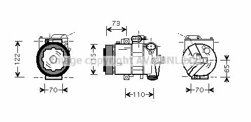 AVA SAK018 Компрессор кондиционера SAK018: Отличная цена - Купить в Польше на 2407.PL!