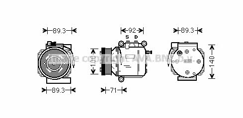 AVA SBK053 Compressor, air conditioning SBK053: Buy near me at 2407.PL in Poland at an Affordable price!