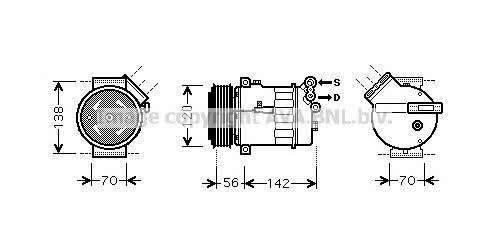 AVA SBK067 Compressor, air conditioning SBK067: Buy near me in Poland at 2407.PL - Good price!