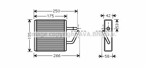 AVA MZ6194 Heat exchanger, interior heating MZ6194: Buy near me at 2407.PL in Poland at an Affordable price!