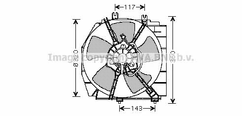 AVA MZ7513 Hub, engine cooling fan wheel MZ7513: Buy near me in Poland at 2407.PL - Good price!