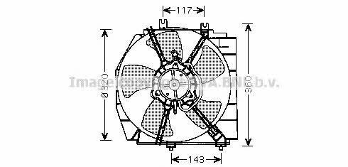 AVA MZ7514 Hub, engine cooling fan wheel MZ7514: Buy near me in Poland at 2407.PL - Good price!