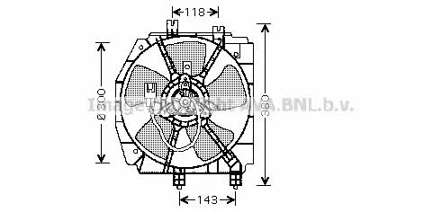 AVA MZ7523 Hub, engine cooling fan wheel MZ7523: Buy near me in Poland at 2407.PL - Good price!