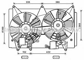 AVA MZ7548 Hub, engine cooling fan wheel MZ7548: Buy near me in Poland at 2407.PL - Good price!
