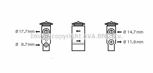 AVA OL1347 Air conditioner expansion valve OL1347: Buy near me in Poland at 2407.PL - Good price!