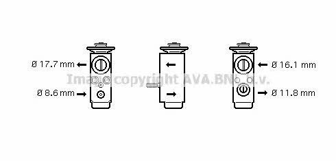 AVA OL1352 Air conditioner expansion valve OL1352: Buy near me in Poland at 2407.PL - Good price!