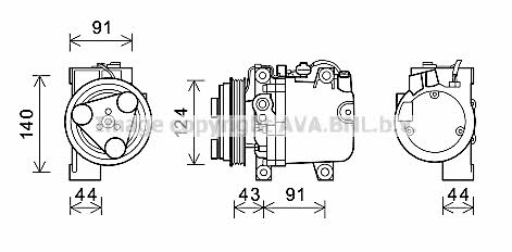 AVA SUK088 Compressor, air conditioning SUK088: Buy near me in Poland at 2407.PL - Good price!
