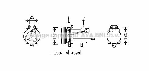 AVA SZK069 Compressor, air conditioning SZK069: Buy near me in Poland at 2407.PL - Good price!