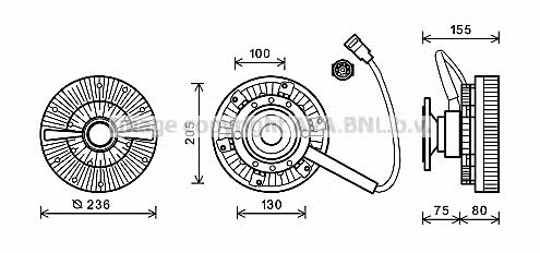 AVA DFC046 Viscous coupling assembly DFC046: Buy near me in Poland at 2407.PL - Good price!