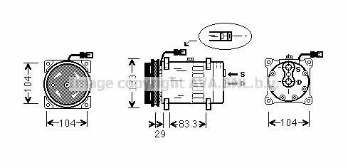 AVA DFK026 Compressor, air conditioning DFK026: Buy near me in Poland at 2407.PL - Good price!