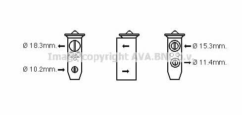 AVA DN1358 Air conditioner expansion valve DN1358: Buy near me in Poland at 2407.PL - Good price!