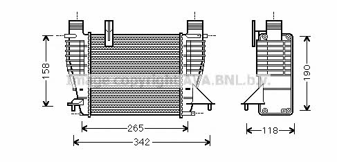 AVA DN4356 Intercooler, charger DN4356: Buy near me in Poland at 2407.PL - Good price!