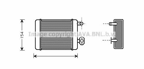 AVA DN6071 Heat exchanger, interior heating DN6071: Buy near me in Poland at 2407.PL - Good price!