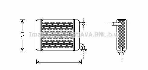 AVA DN6072 Heat exchanger, interior heating DN6072: Buy near me in Poland at 2407.PL - Good price!