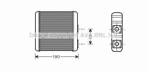 AVA DN6133 Heat exchanger, interior heating DN6133: Buy near me in Poland at 2407.PL - Good price!