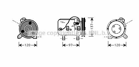 AVA DNK003 Compressor, air conditioning DNK003: Buy near me in Poland at 2407.PL - Good price!