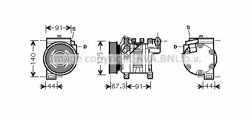 AVA DNK273 Компрессор кондиционера DNK273: Отличная цена - Купить в Польше на 2407.PL!