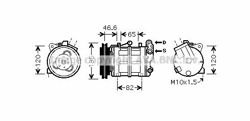 AVA DNK313 Compressor, air conditioning DNK313: Buy near me in Poland at 2407.PL - Good price!