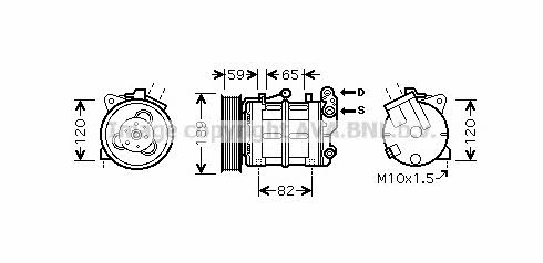 AVA DNK315 Компрессор кондиционера DNK315: Отличная цена - Купить в Польше на 2407.PL!