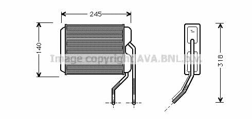 AVA DW6026 Heat exchanger, interior heating DW6026: Buy near me in Poland at 2407.PL - Good price!