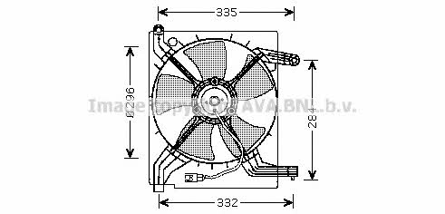 AVA DW7506 Hub, engine cooling fan wheel DW7506: Buy near me in Poland at 2407.PL - Good price!