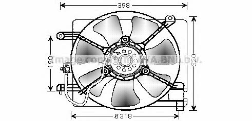 AVA DW7515 Hub, engine cooling fan wheel DW7515: Buy near me in Poland at 2407.PL - Good price!