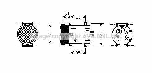 AVA DWK020 Compressor, air conditioning DWK020: Buy near me in Poland at 2407.PL - Good price!
