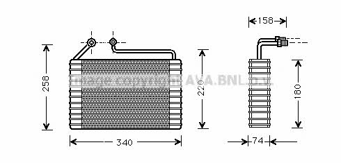 AVA DWV034 Air conditioner evaporator DWV034: Buy near me in Poland at 2407.PL - Good price!