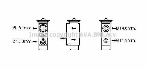 AVA FD1492 Air conditioner expansion valve FD1492: Buy near me in Poland at 2407.PL - Good price!