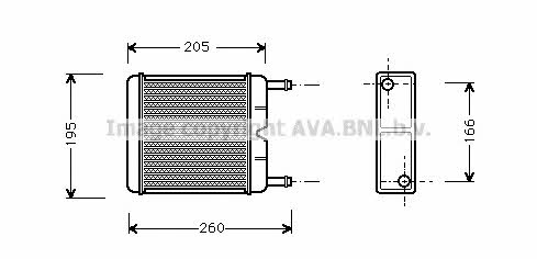 AVA FD6130 Heat exchanger, interior heating FD6130: Buy near me in Poland at 2407.PL - Good price!